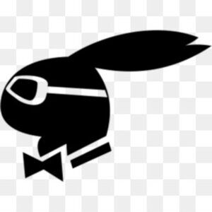 glasses playboy bunny vinyl decal sticker black 5"